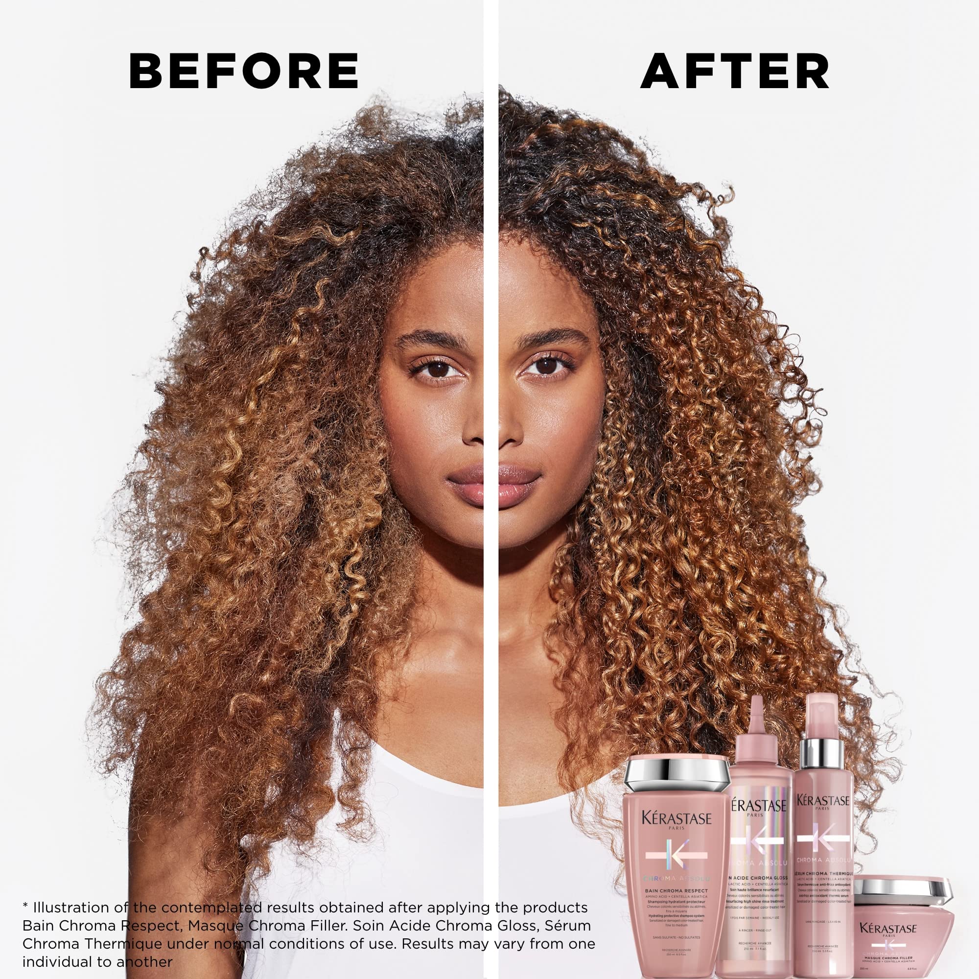KÉRASTASE Chroma Absolute Chroma Respect Shampoo Riche for Sensitized or Damaged Color-Treated Hair, Protects and Nourishes, Medium To Thick Hair with Lactic Acid, 8.5 Fl Oz